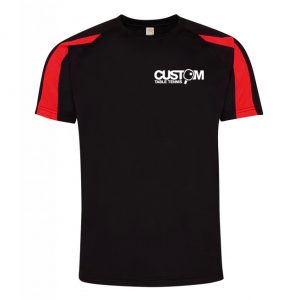 Custom Table Tennis Breathable Shirt Black / Red - KIDS Size Age 7-8