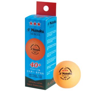 3 NITTAKU NEXCEL ORANGE 40+ 3* ITTF Approved Table Tennis Balls