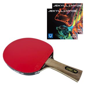 Custom Table Tennis Premium Wenge Carbon XIOM Jekyll & Hyde V Bat