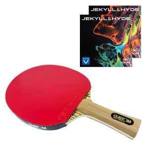 Custom Table Tennis Premium Zebrano Carbon XIOM Jekyll & Hyde V Bat