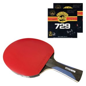 Custom Table Tennis Black Allround Friendship 729 FX Table Tennis Bat
