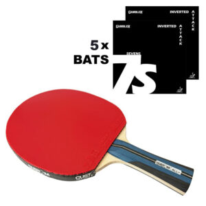 5 x Custom Table Tennis Classic Allround Plus Gambler 7s Tennis Bat
