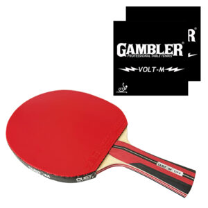 Custom Table Tennis Offensive Wood Gambler Volt-M Tennis Bat