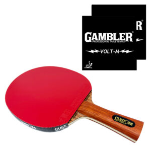 Custom Table Tennis Premium Rosewood Carbon Gambler Volt-M Bat