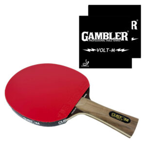 Custom Table Tennis Premium Wenge Carbon Gambler Volt-M Bat