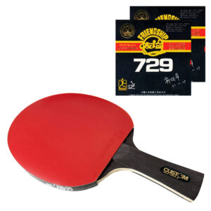 Custom Table Tennis Black Carbon Friendship 729 FX Table Tennis Bat
