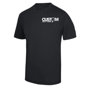 Custom Table Tennis Breathable T-Shirt – Black
