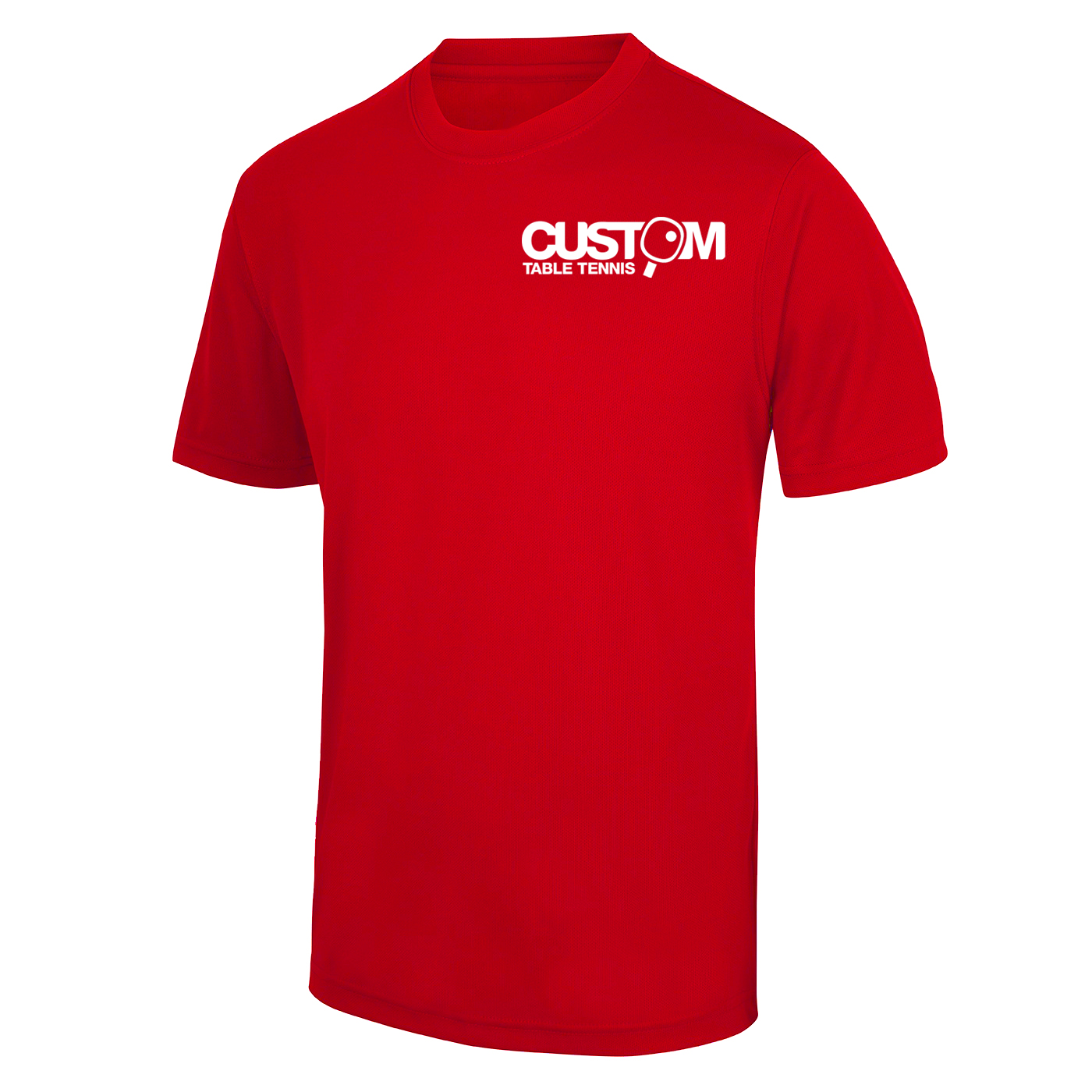 Custom Table Tennis Breathable T-Shirt – Red