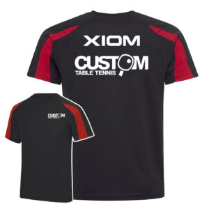 Custom Table Tennis XIOM Breathable T-Shirt - Black & Red