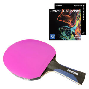 Custom Table Tennis Black Allround + Gambler Zero + Xiom Jekyll & Hyde Magenta Bat