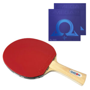 Custom Table Tennis Premium Hinoki Balsa Carbon XIOM Omega VII Euro Bat
